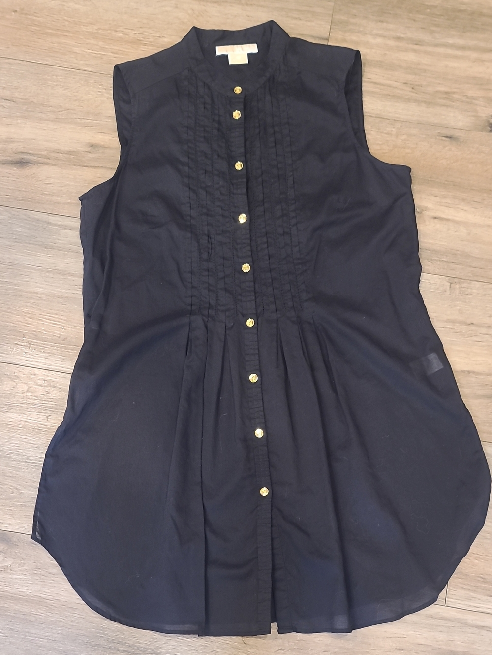 Michael Kors Sleeveless Tunic, Black, Sz 12, 100% Cotton, No Belt .